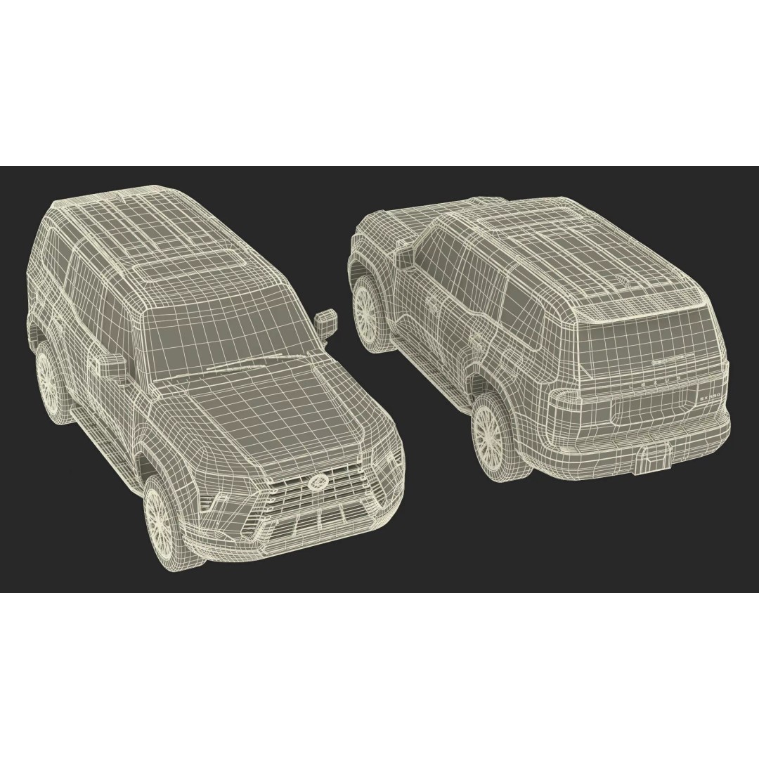 Lexus GX 550 Premium White 3D Model – High Poly PBR SUV Asset, FBX - View 54