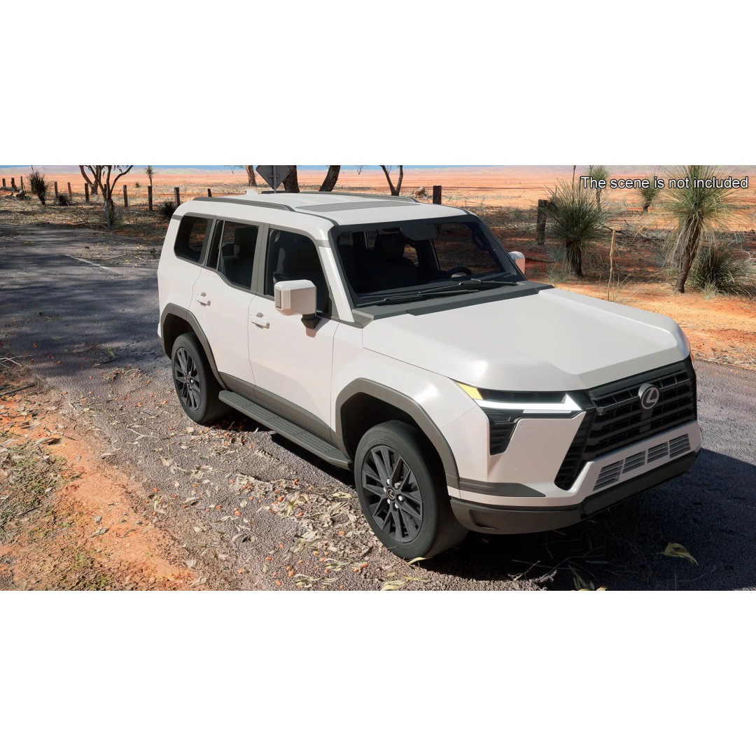 Lexus GX 550 Premium White 3D Model – High Poly PBR SUV Asset, FBX - View 6