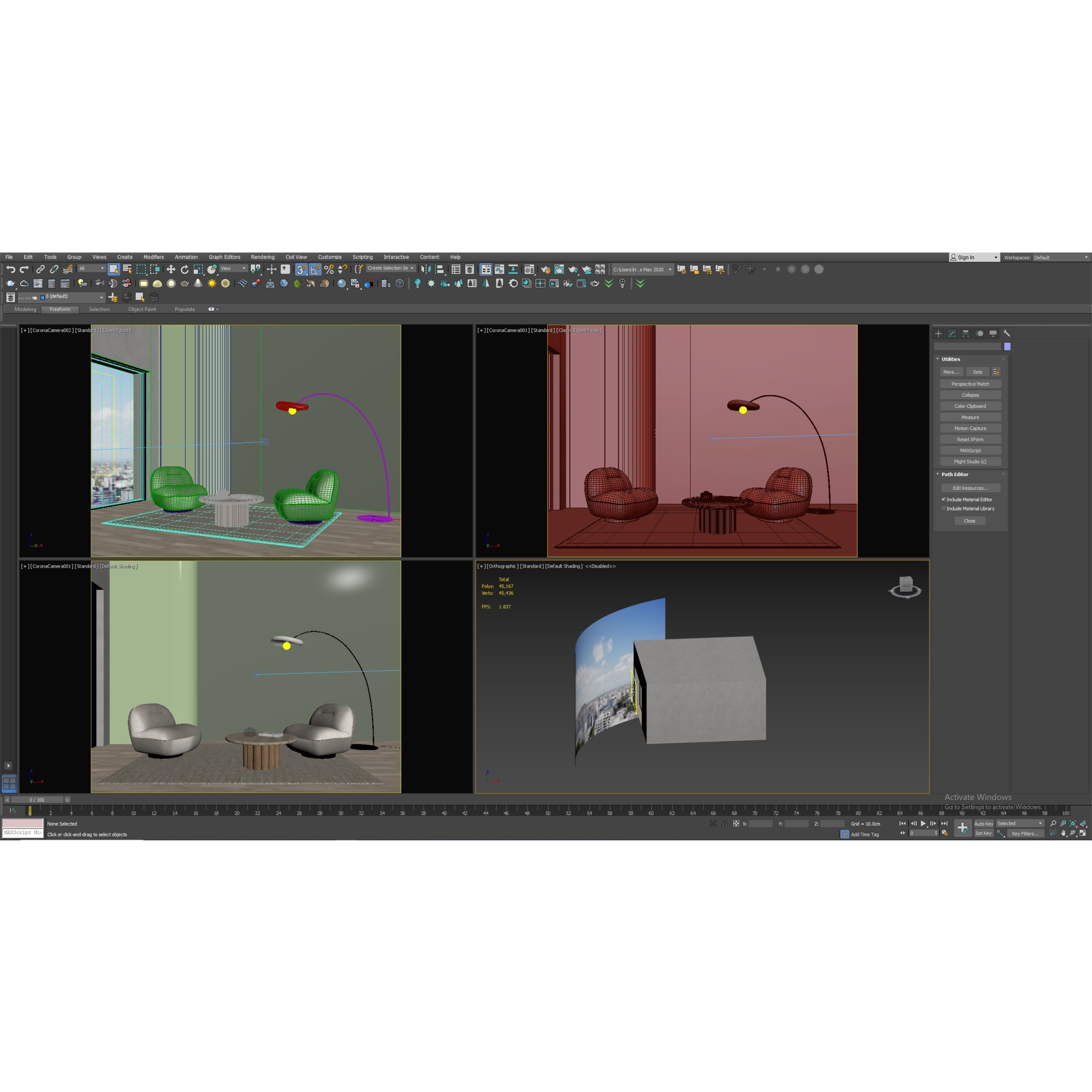 Fully Textured Interior Scene - Game-Ready 3D Model - View 4