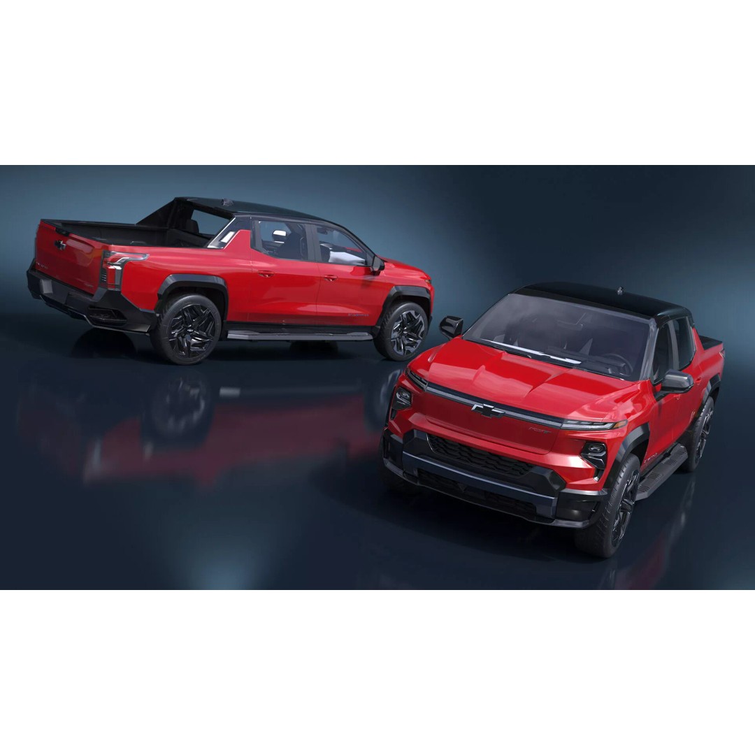 Chevrolet Silverado EV 2024 Red 3D Model – High Poly PBR Vehicle Asset - View 12