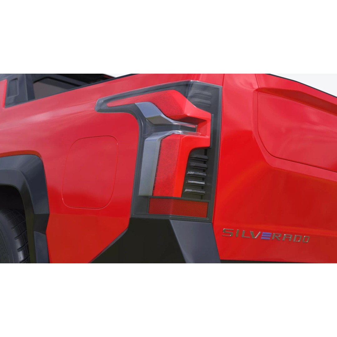 Chevrolet Silverado EV 2024 Red 3D Model – High Poly PBR Vehicle Asset - View 20