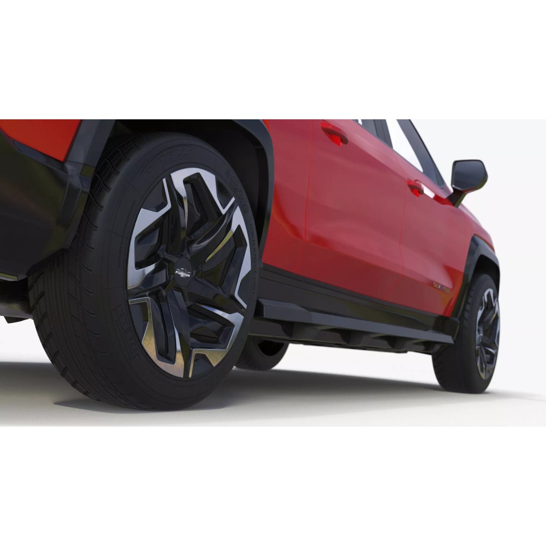 Chevrolet Silverado EV 2024 Red 3D Model – High Poly PBR Vehicle Asset - View 21
