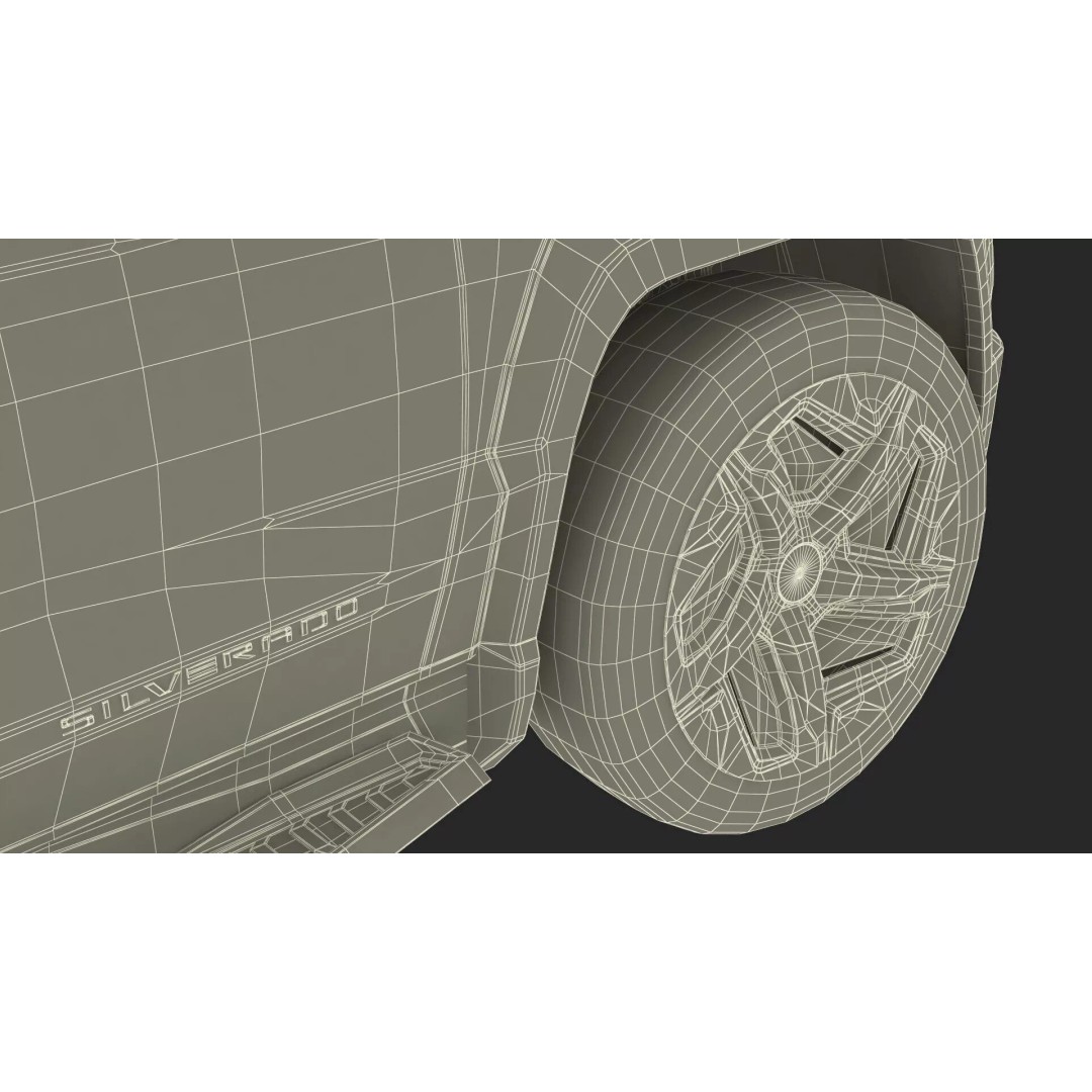 Chevrolet Silverado EV 2024 Red 3D Model – High Poly PBR Vehicle Asset - View 41