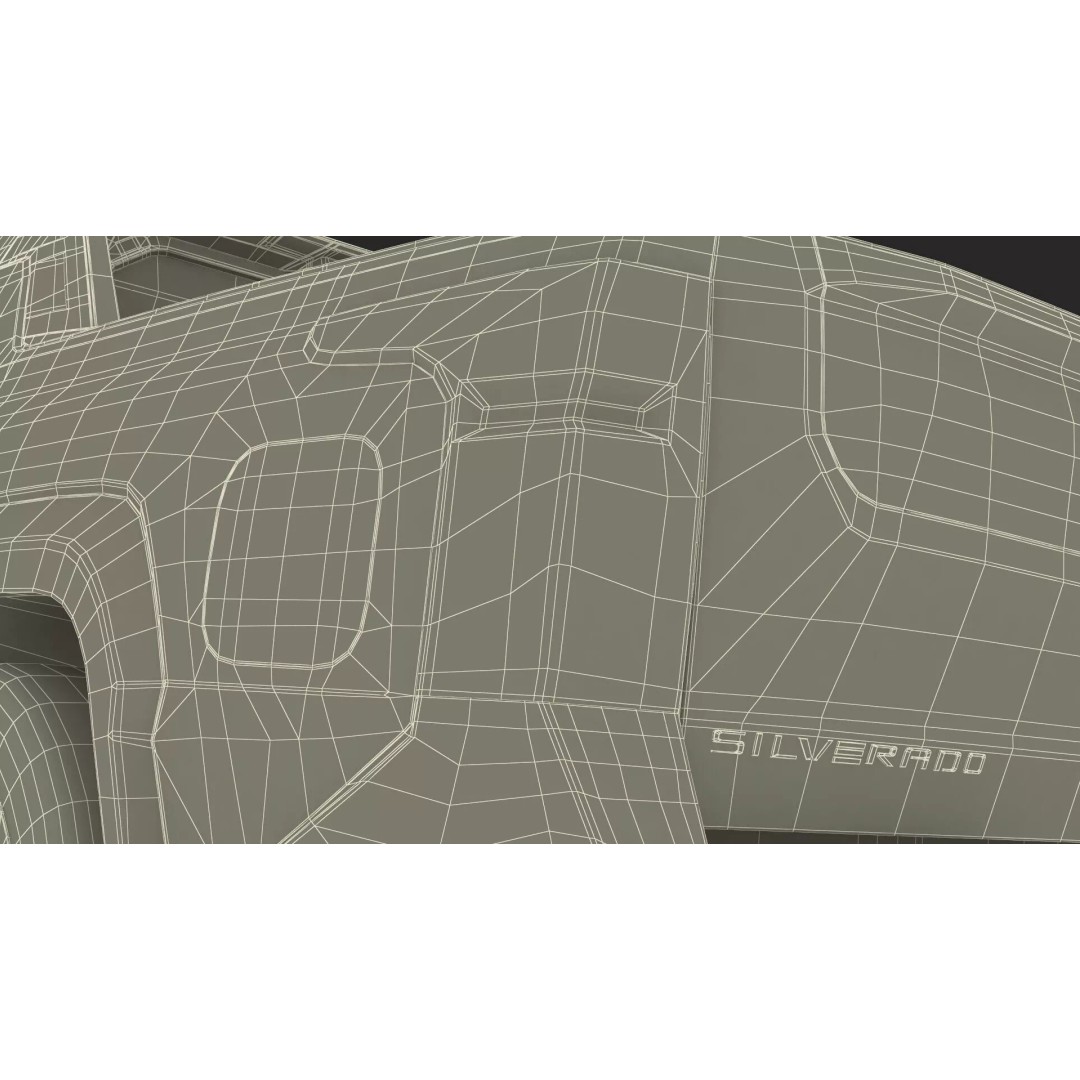 Chevrolet Silverado EV 2024 Red 3D Model – High Poly PBR Vehicle Asset - View 43
