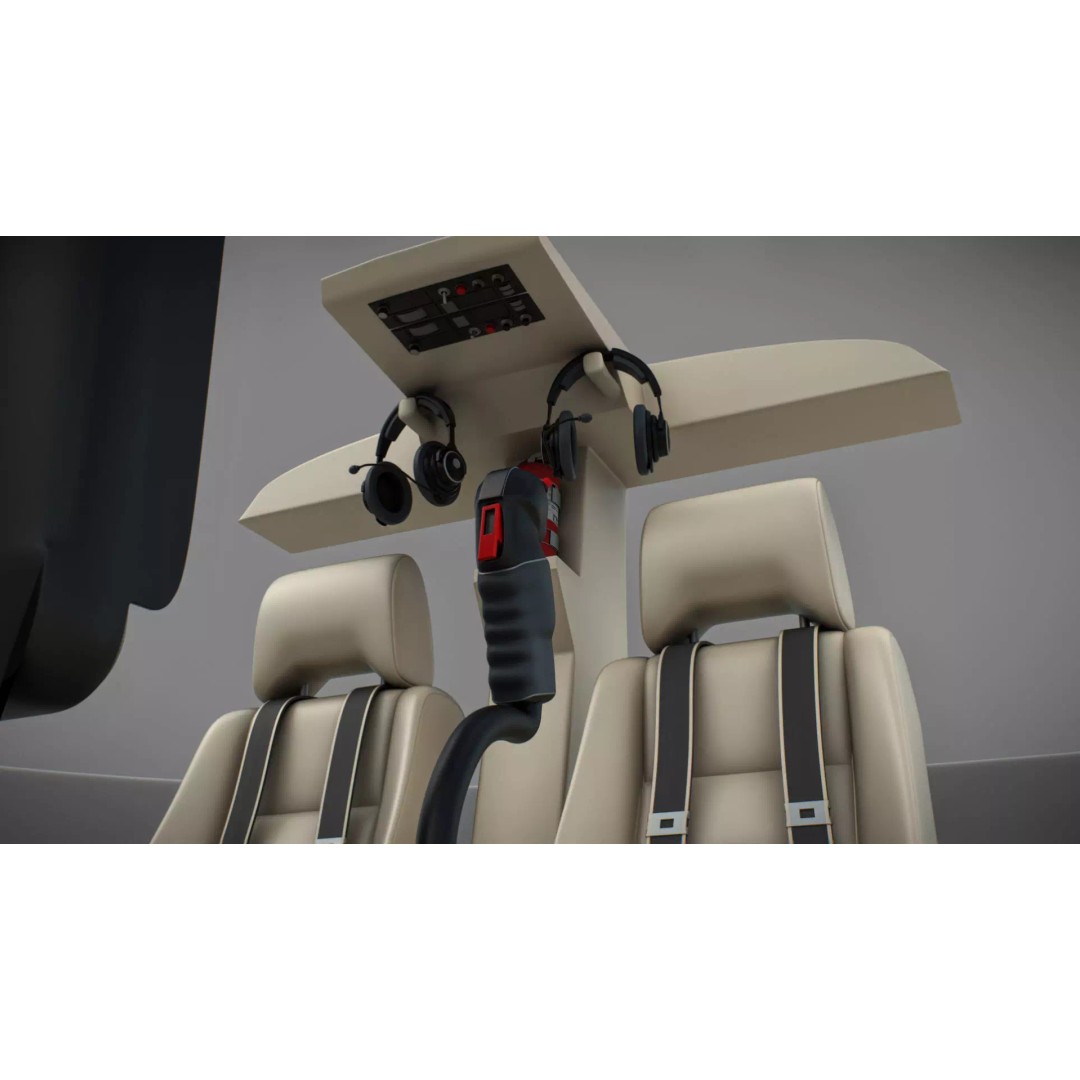 Bell 206L News Helicopter 3D Model – Realistic Aircraft with Interior - View 13