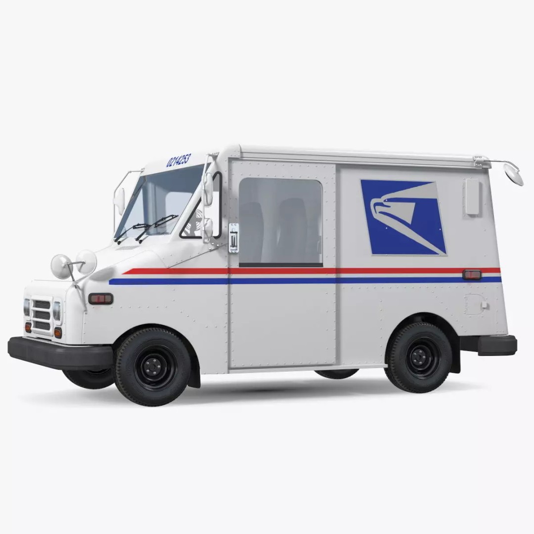 USA Grumman LLV Post Car 3D Model – High Quality PBR Vehicle, FBX