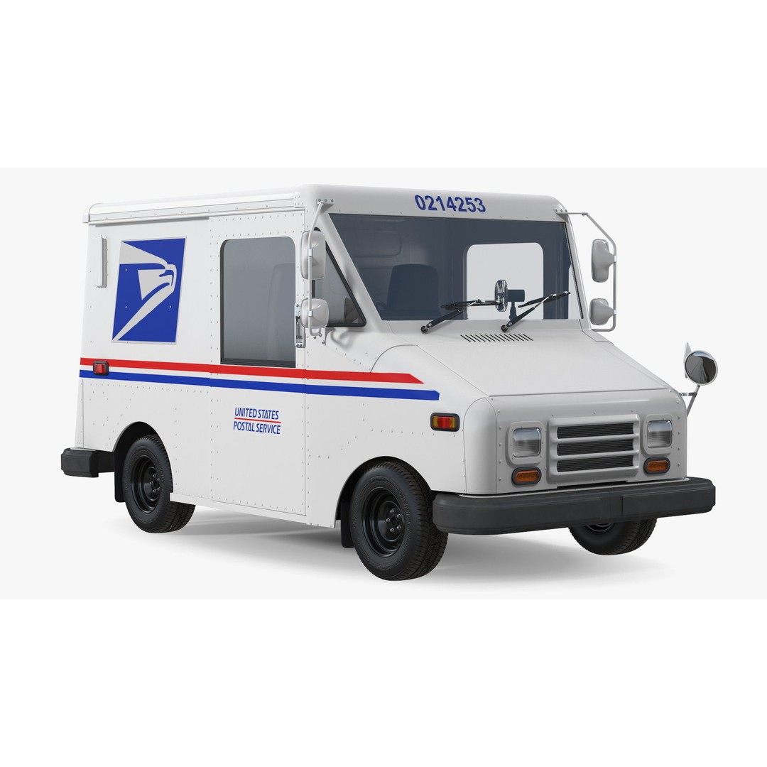 USA Grumman LLV Post Car 3D Model – High Quality PBR Vehicle, FBX - View 11