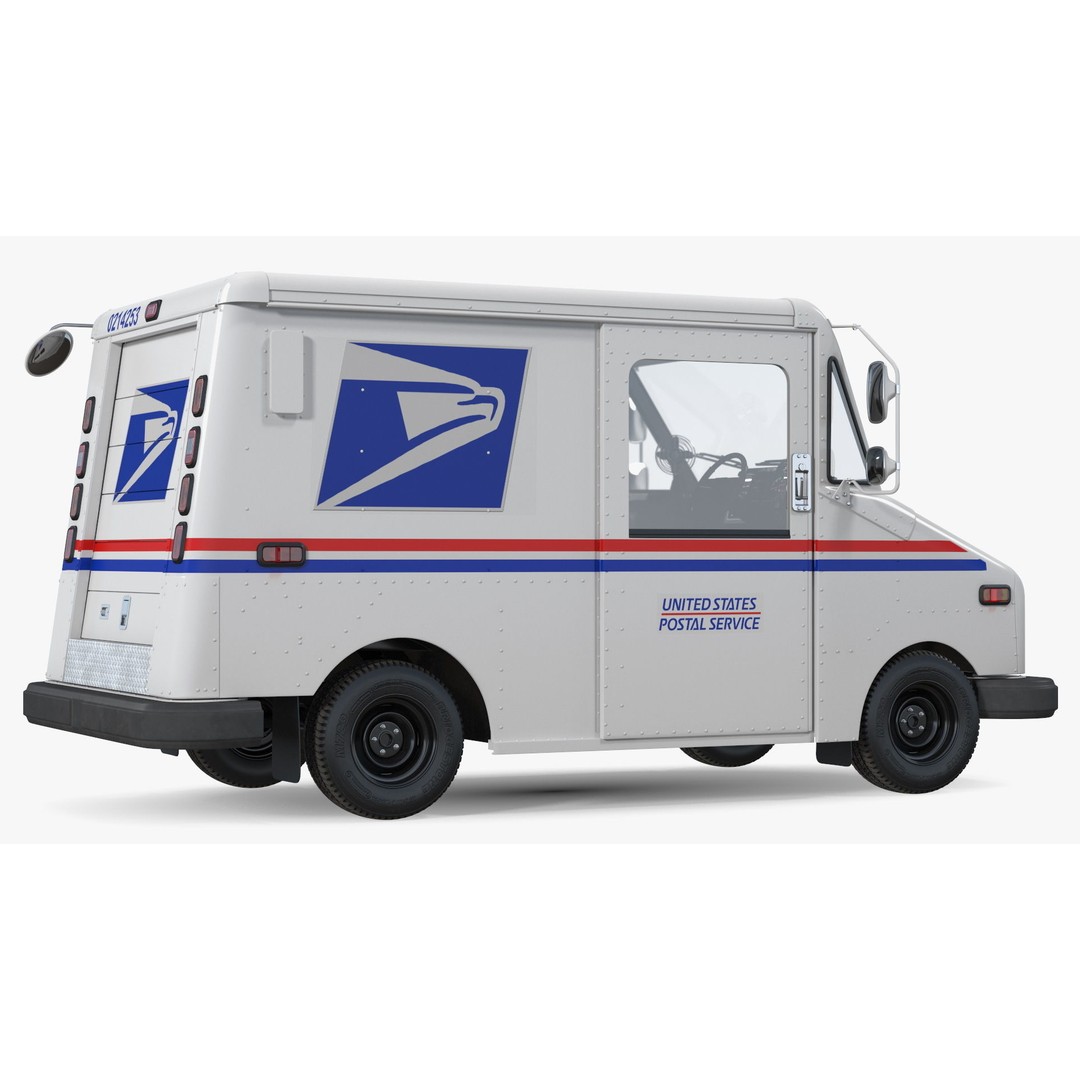 USA Grumman LLV Post Car 3D Model – High Quality PBR Vehicle, FBX - View 12