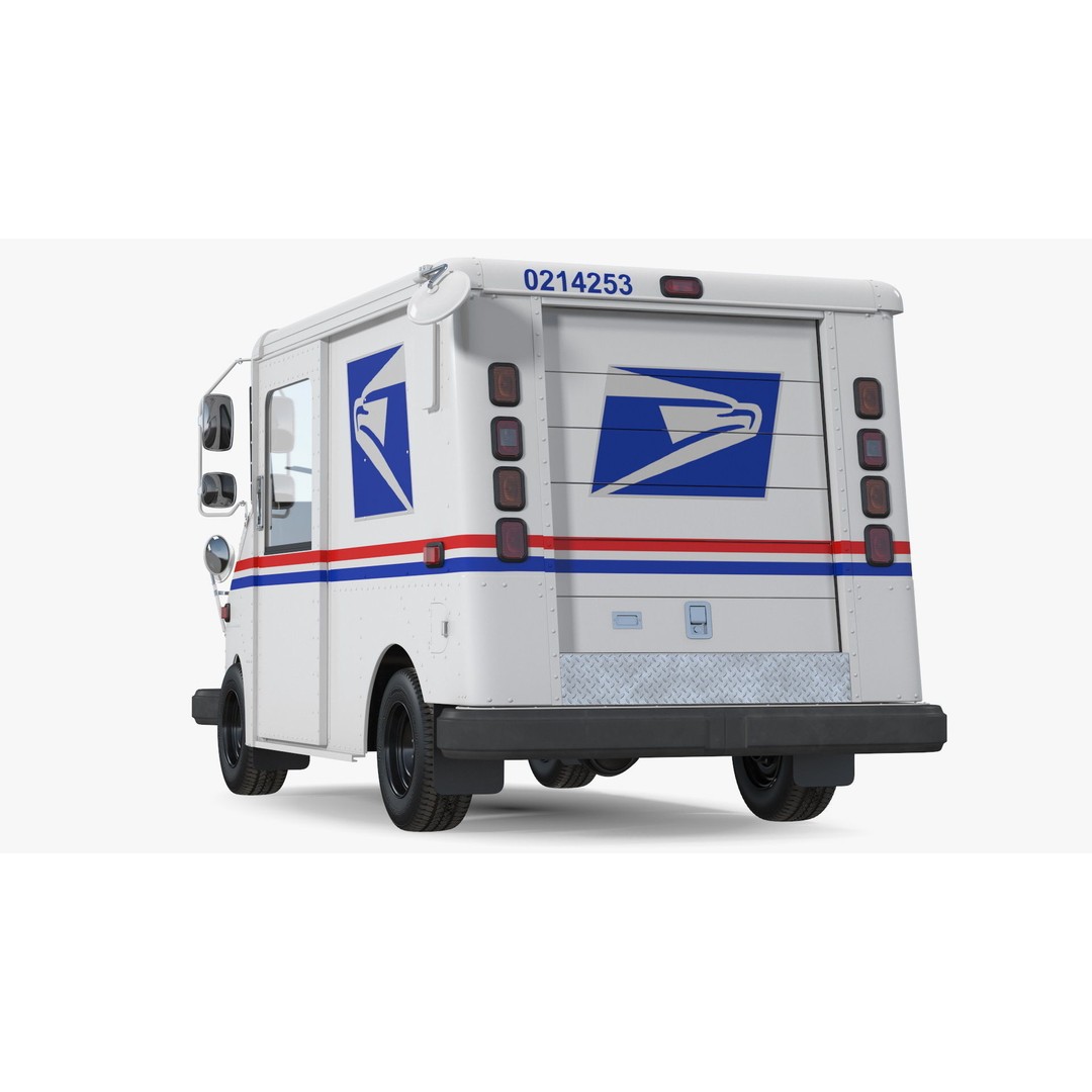 USA Grumman LLV Post Car 3D Model – High Quality PBR Vehicle, FBX - View 13