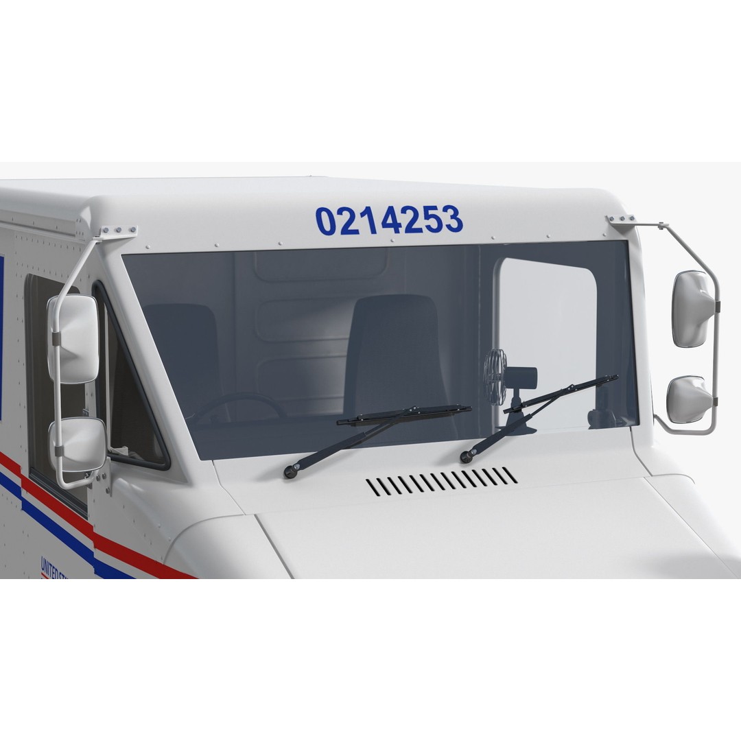 USA Grumman LLV Post Car 3D Model – High Quality PBR Vehicle, FBX - View 15