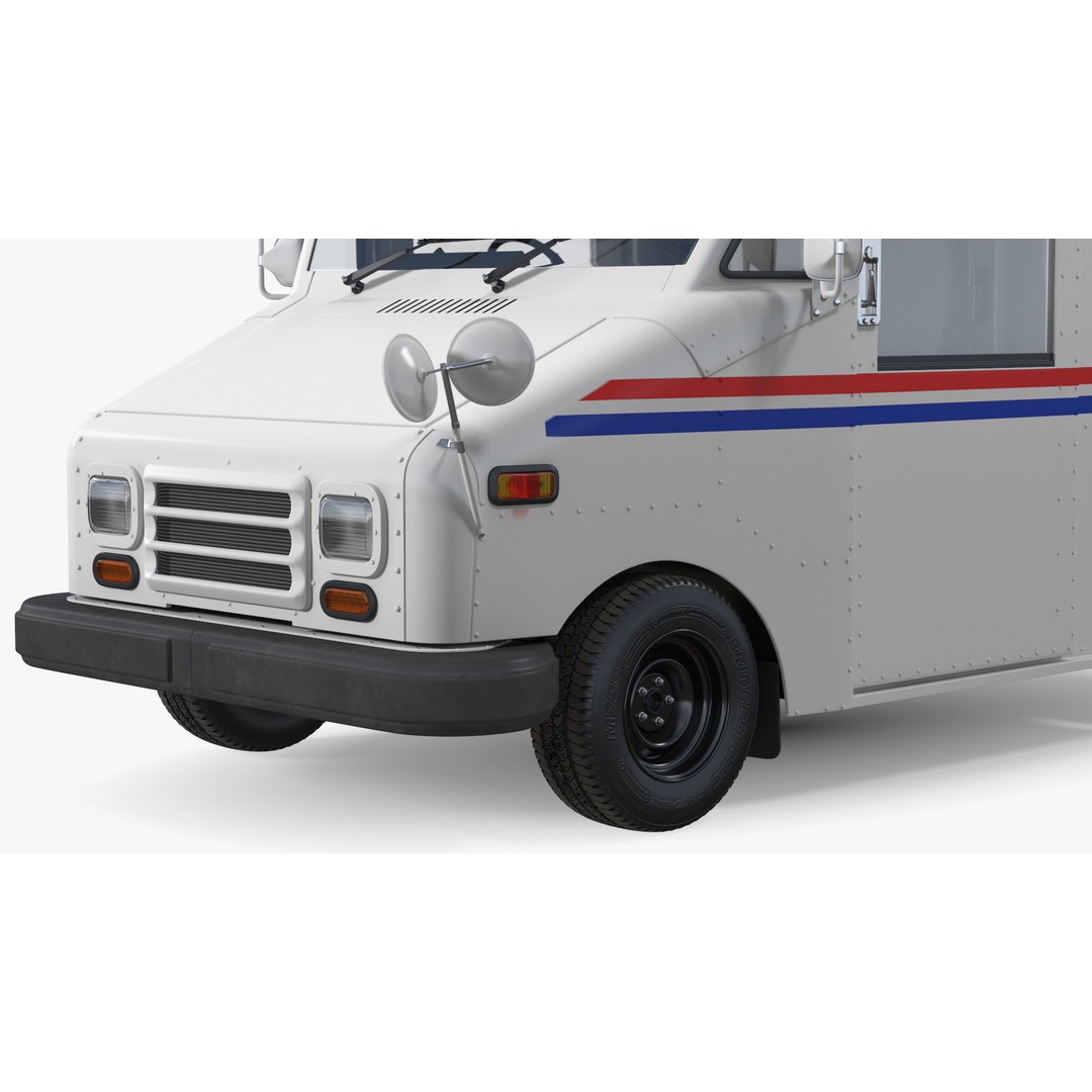 USA Grumman LLV Post Car 3D Model – High Quality PBR Vehicle, FBX - View 16