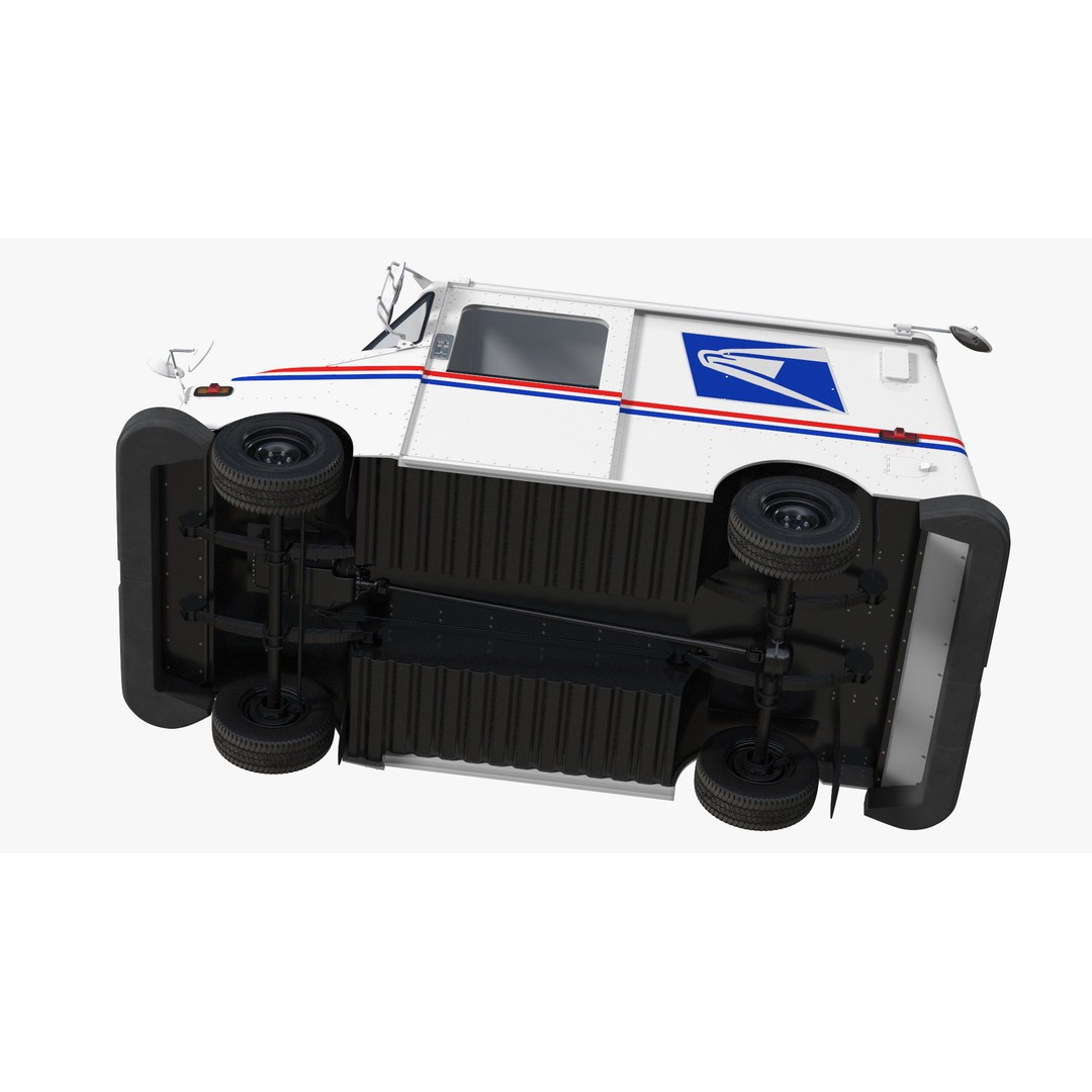USA Grumman LLV Post Car 3D Model – High Quality PBR Vehicle, FBX - View 18