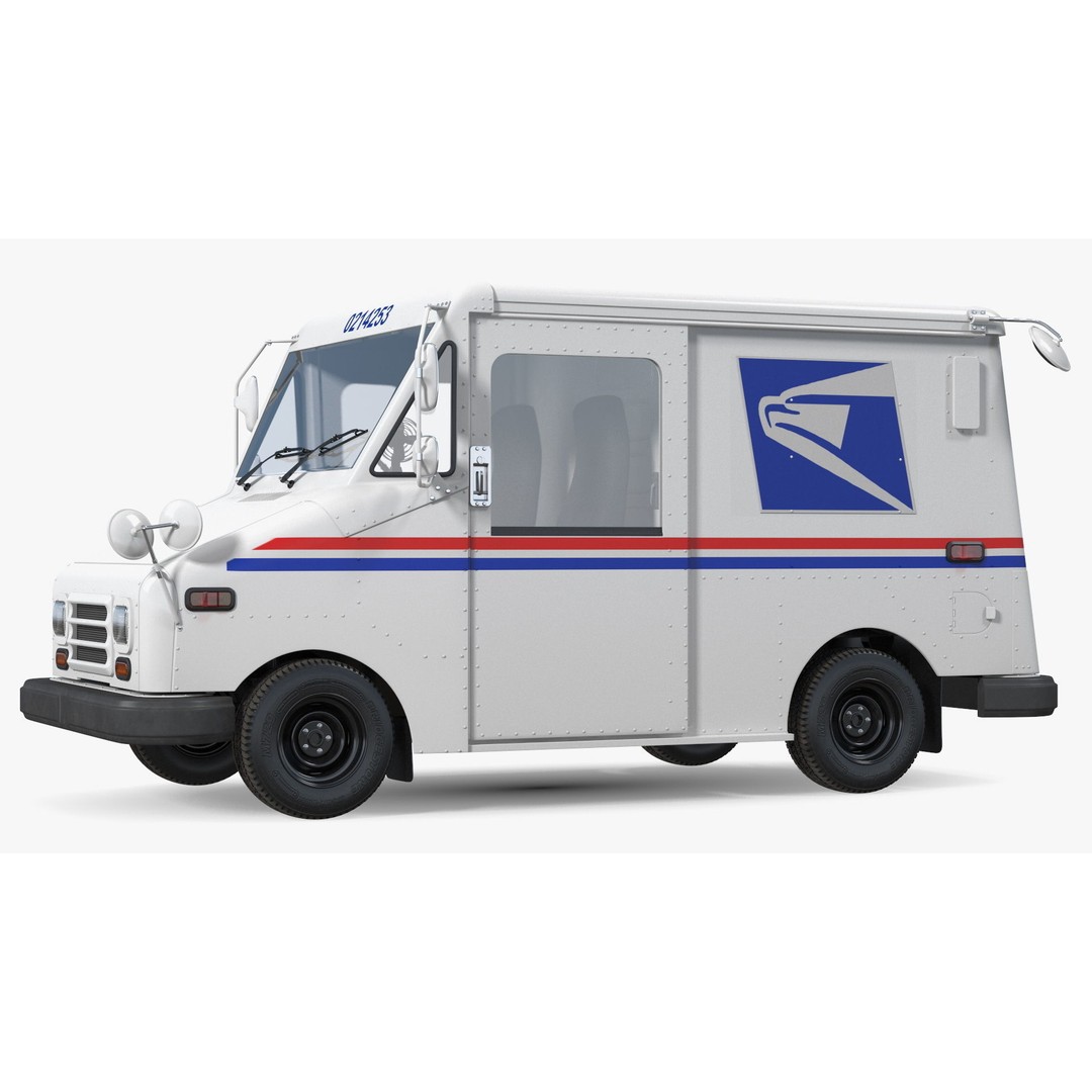 USA Grumman LLV Post Car 3D Model – High Quality PBR Vehicle, FBX - View 2