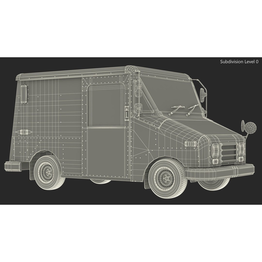 USA Grumman LLV Post Car 3D Model – High Quality PBR Vehicle, FBX - View 20