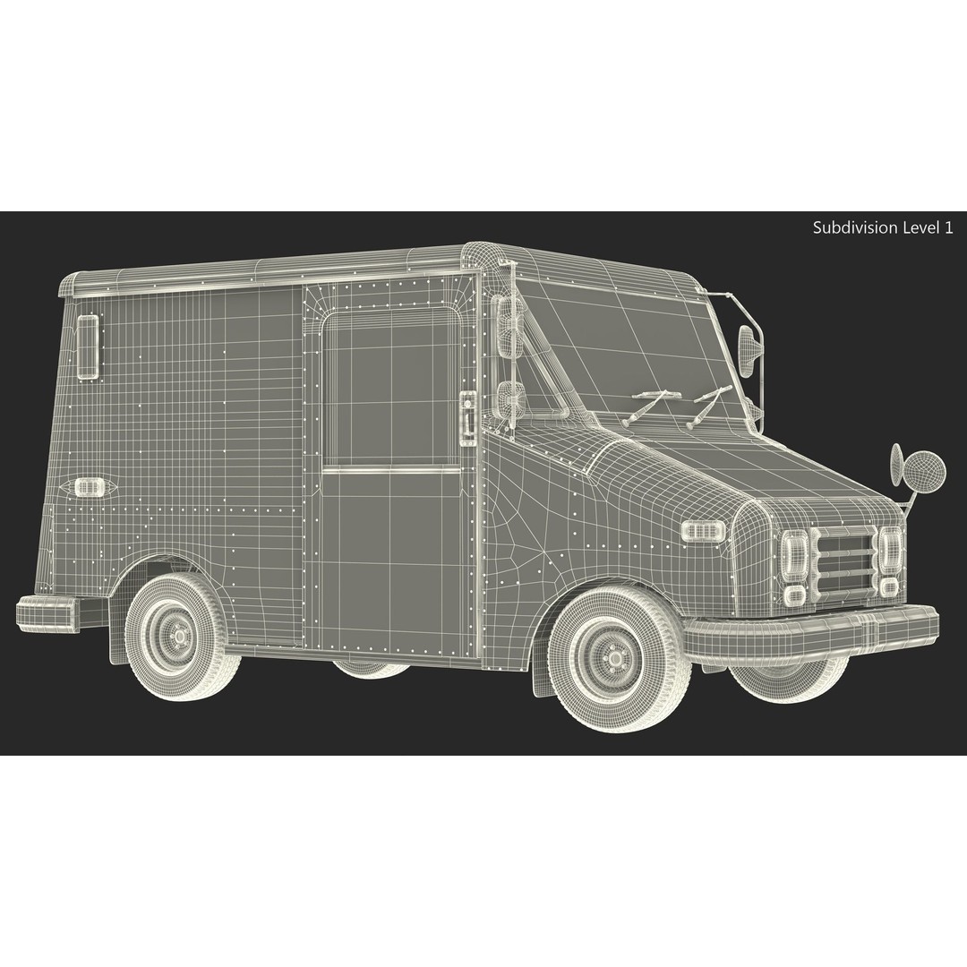 USA Grumman LLV Post Car 3D Model – High Quality PBR Vehicle, FBX - View 21