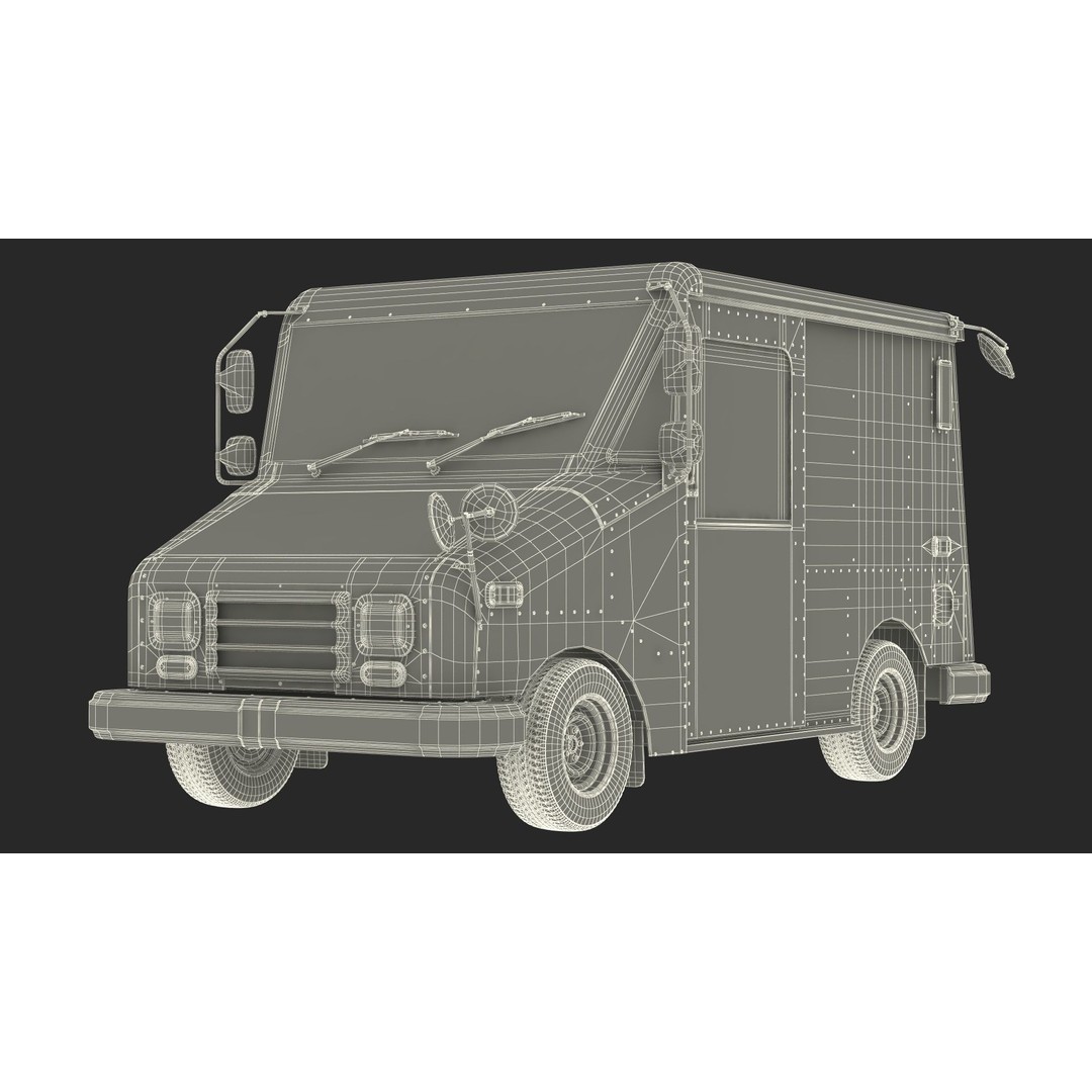 USA Grumman LLV Post Car 3D Model – High Quality PBR Vehicle, FBX - View 25