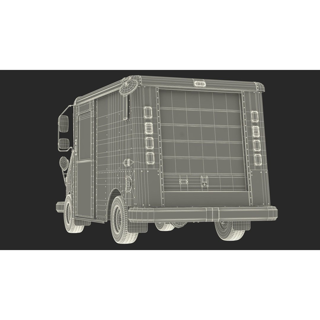 USA Grumman LLV Post Car 3D Model – High Quality PBR Vehicle, FBX - View 26