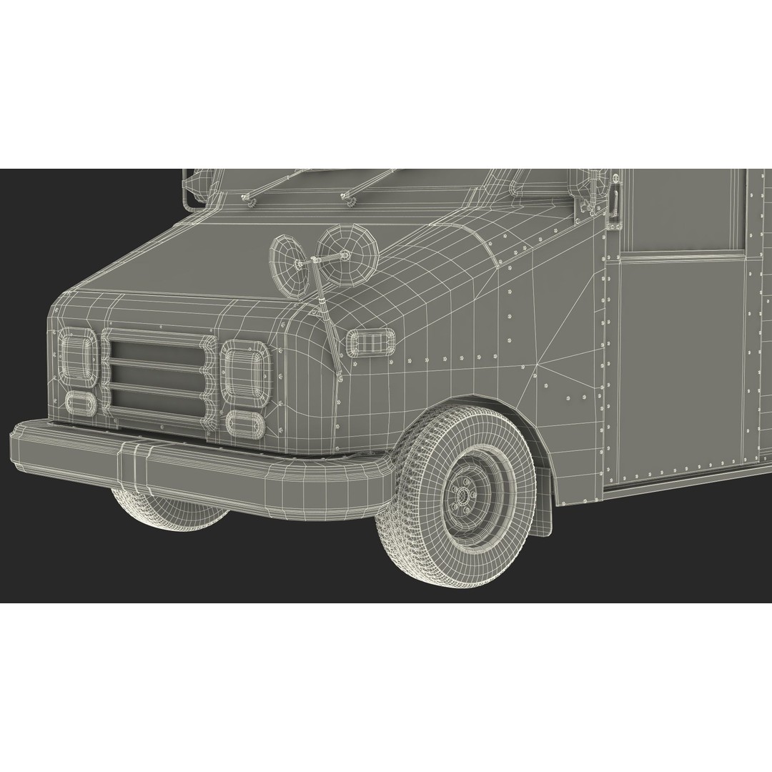 USA Grumman LLV Post Car 3D Model – High Quality PBR Vehicle, FBX - View 28