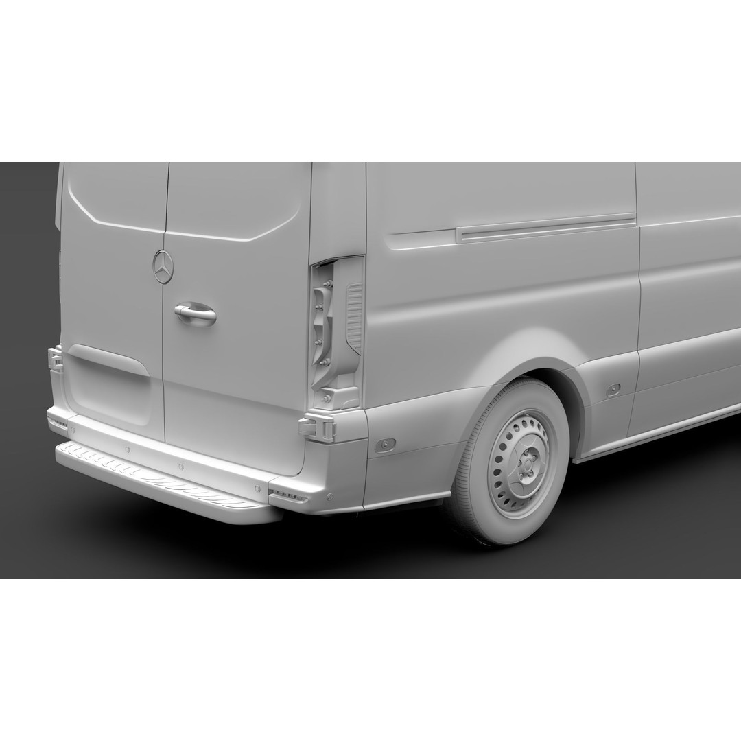 Mercedes Benz Sprinter 3D Model – Panel Van L3H2 RWD 2020, Game Ready