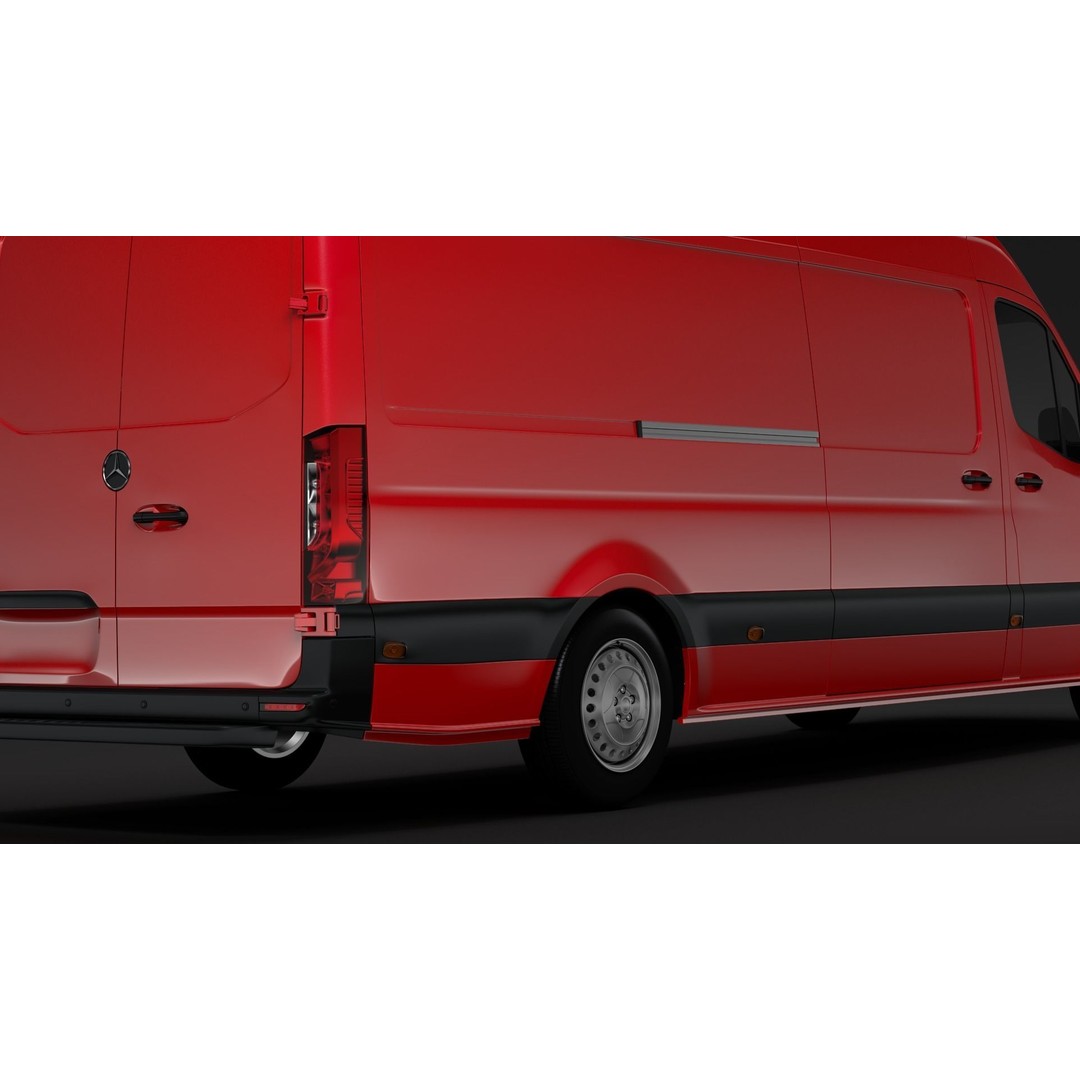 Mercedes Benz Sprinter 3D Model – Panel Van L3H2 RWD 2020, Game Ready - View 10
