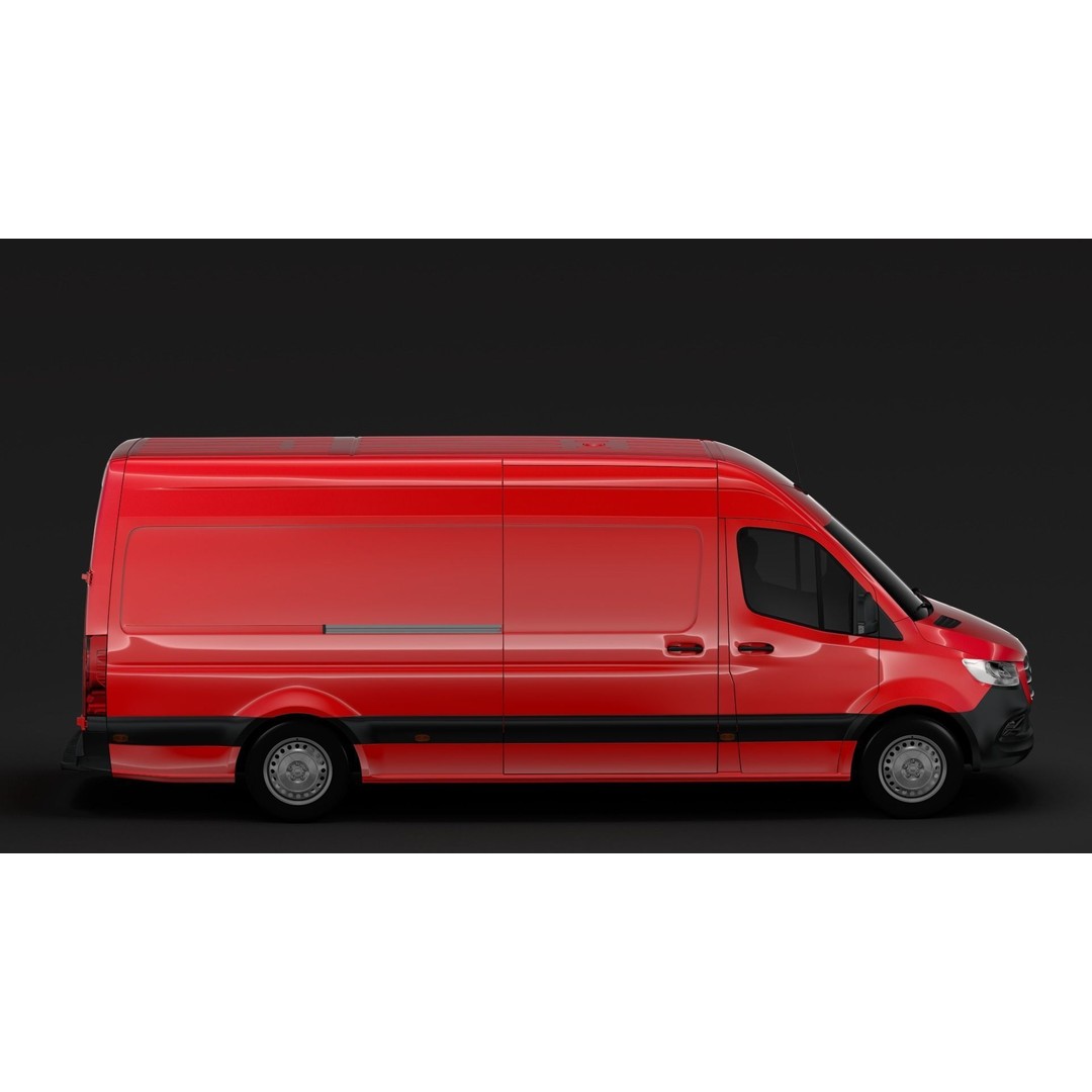 Mercedes Benz Sprinter 3D Model – Panel Van L3H2 RWD 2020, Game Ready - View 11
