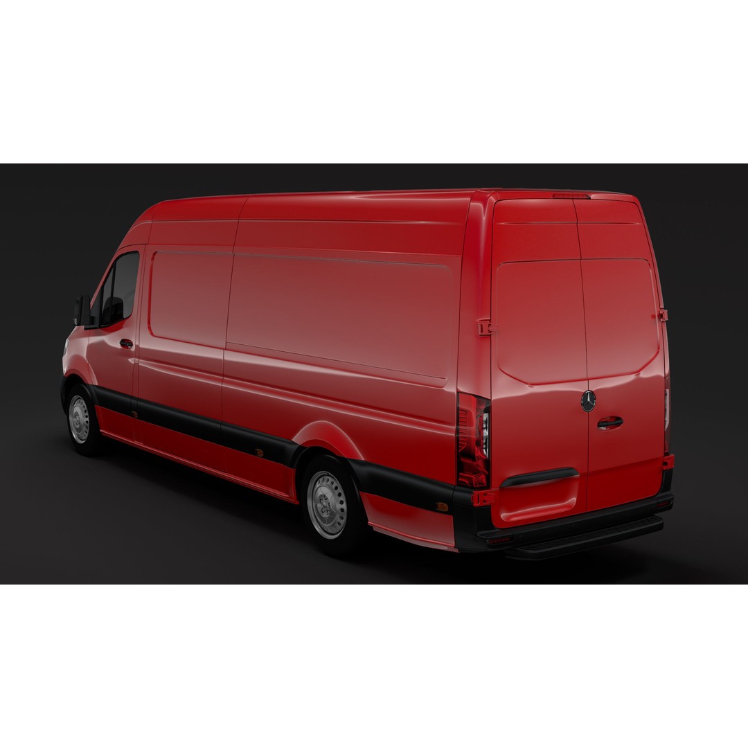 Mercedes Benz Sprinter 3D Model – Panel Van L3H2 RWD 2020, Game Ready - View 12