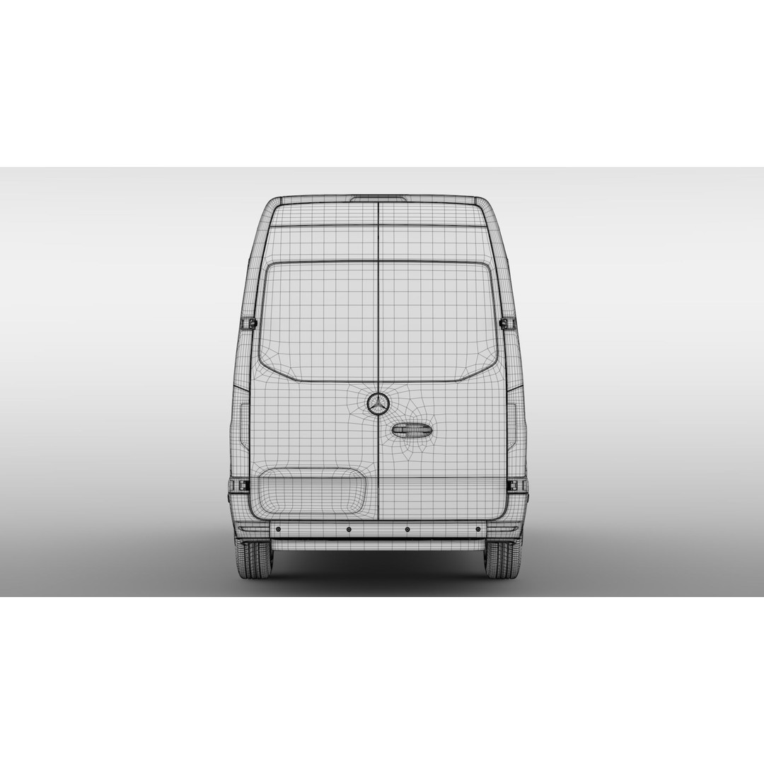 Mercedes Benz Sprinter 3D Model – Panel Van L3H2 RWD 2020, Game Ready - View 13