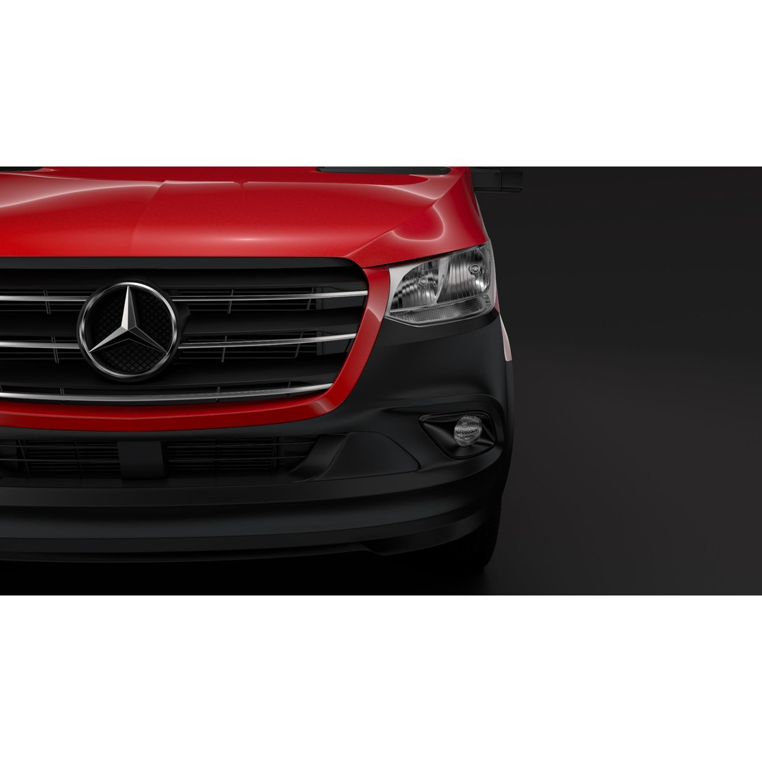 Mercedes Benz Sprinter 3D Model – Panel Van L3H2 RWD 2020, Game Ready - View 3