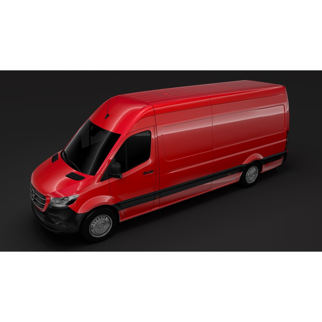 Mercedes Benz Sprinter 3D Model – Panel Van L3H2 RWD 2020, Game Ready - View 4