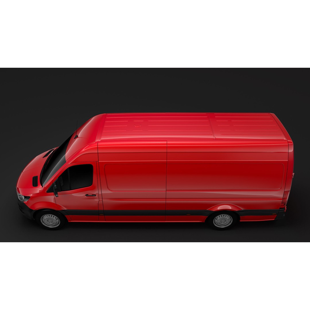 Mercedes Benz Sprinter 3D Model – Panel Van L3H2 RWD 2020, Game Ready - View 6