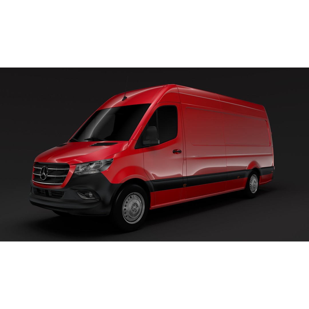 Mercedes Benz Sprinter 3D Model – Panel Van L3H2 RWD 2020, Game Ready - View 7