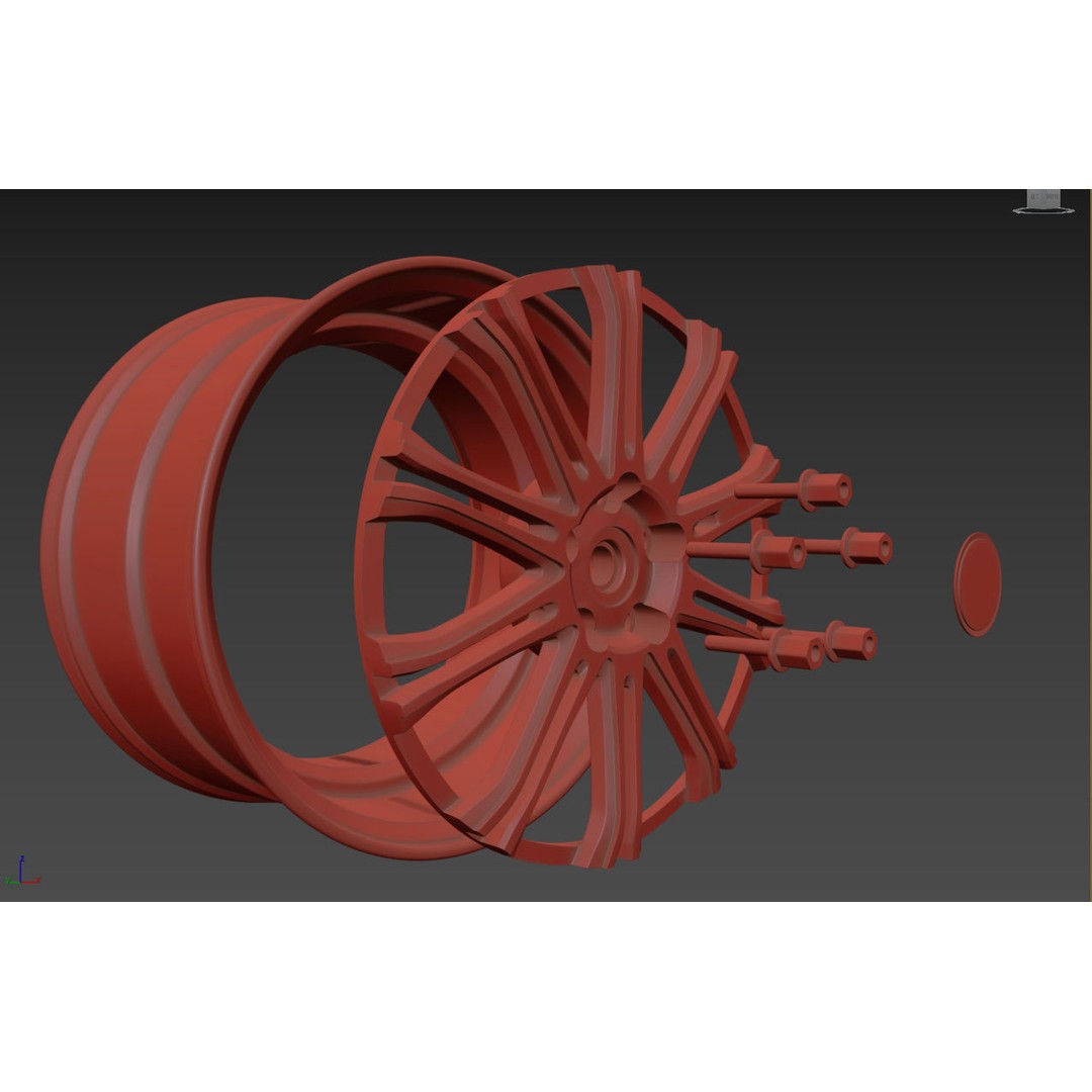 Work Varianza SC1 Wheel 3D Model – High Poly PBR Car Rim, FBX, OBJ
