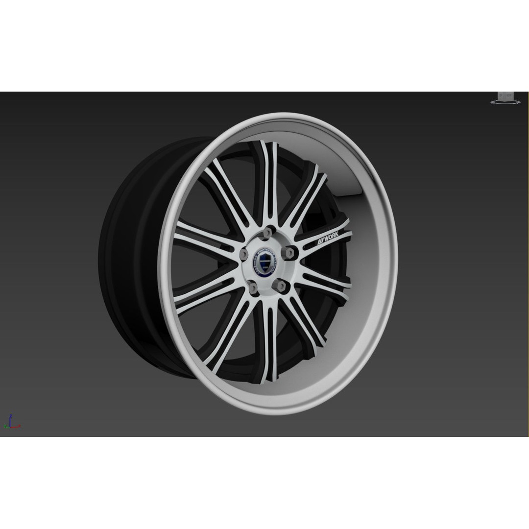 Work Varianza SC1 Wheel 3D Model – High Poly PBR Car Rim, FBX, OBJ - View 11