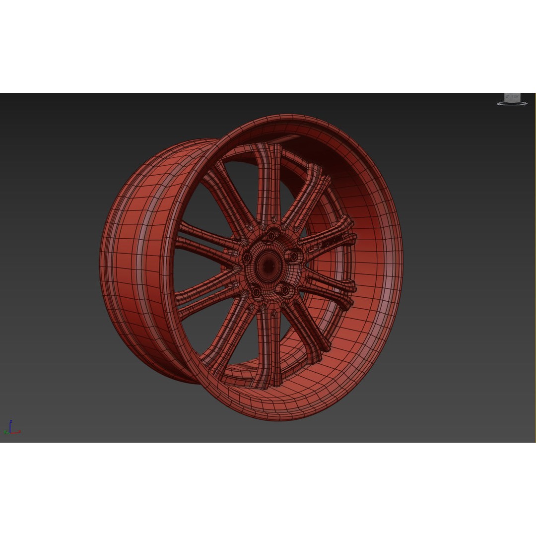 Work Varianza SC1 Wheel 3D Model – High Poly PBR Car Rim, FBX, OBJ - View 13