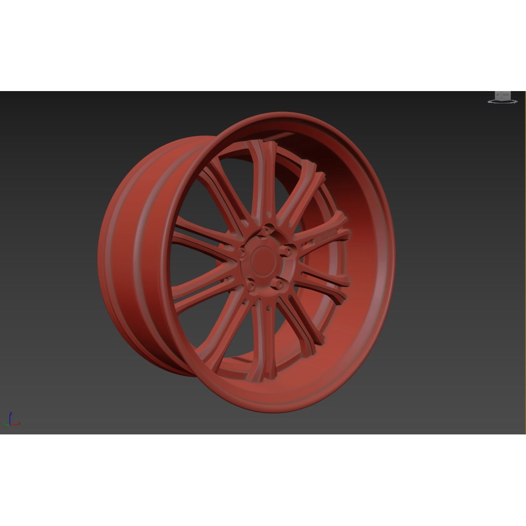 Work Varianza SC1 Wheel 3D Model – High Poly PBR Car Rim, FBX, OBJ - View 14