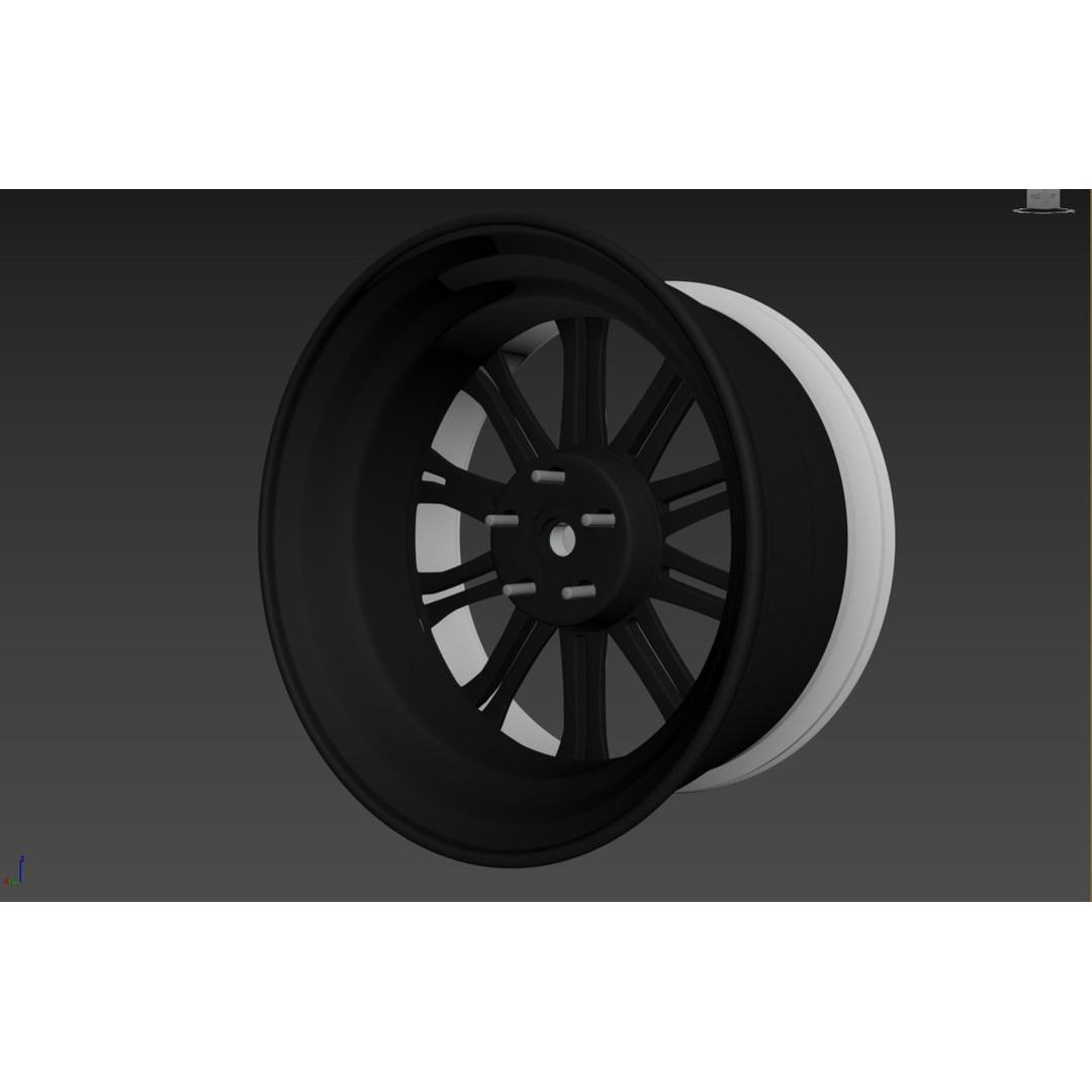Work Varianza SC1 Wheel 3D Model – High Poly PBR Car Rim, FBX, OBJ - View 15