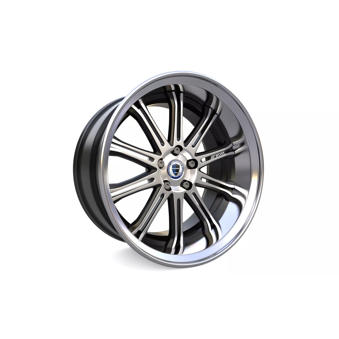 Work Varianza SC1 Wheel 3D Model – High Poly PBR Car Rim, FBX, OBJ - View 2