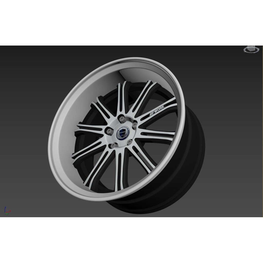 Work Varianza SC1 Wheel 3D Model – High Poly PBR Car Rim, FBX, OBJ - View 23