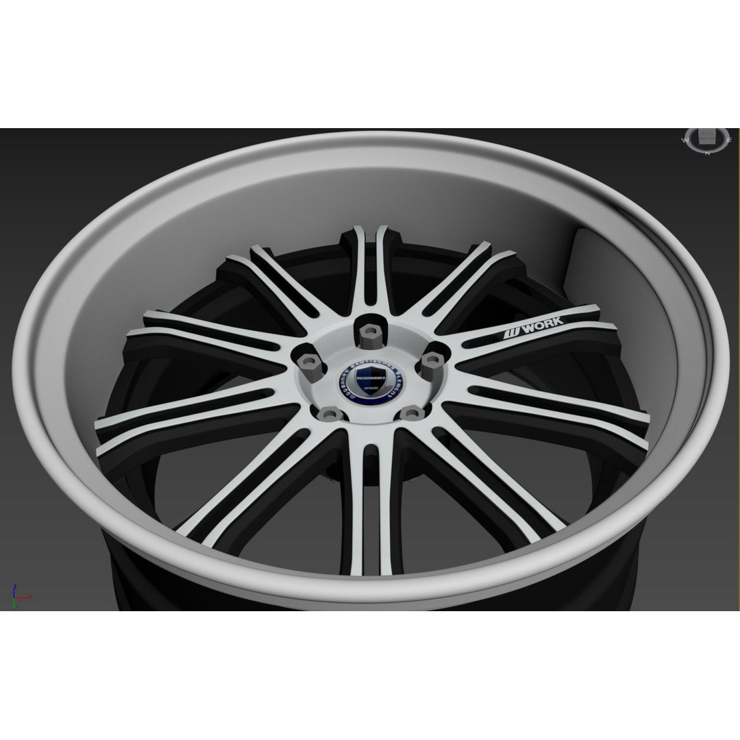 Work Varianza SC1 Wheel 3D Model – High Poly PBR Car Rim, FBX, OBJ - View 27
