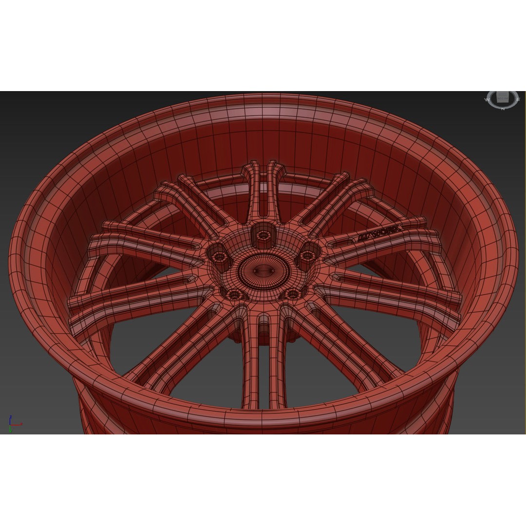 Work Varianza SC1 Wheel 3D Model – High Poly PBR Car Rim, FBX, OBJ - View 29