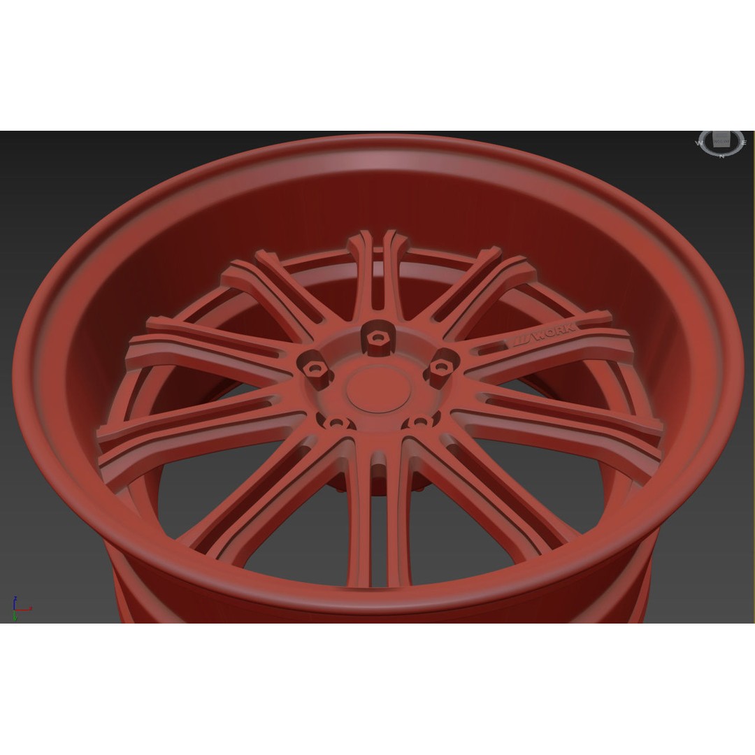 Work Varianza SC1 Wheel 3D Model – High Poly PBR Car Rim, FBX, OBJ - View 30