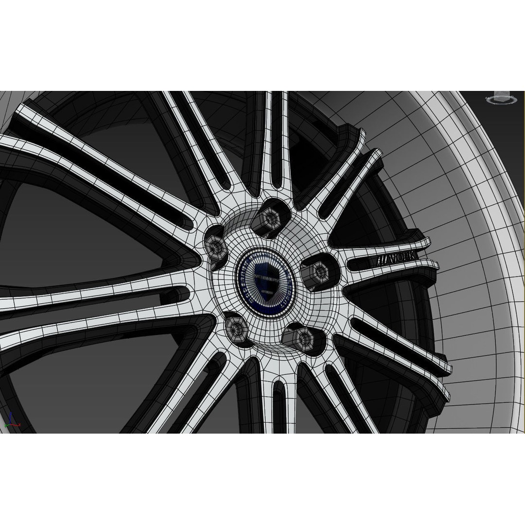 Work Varianza SC1 Wheel 3D Model – High Poly PBR Car Rim, FBX, OBJ - View 32