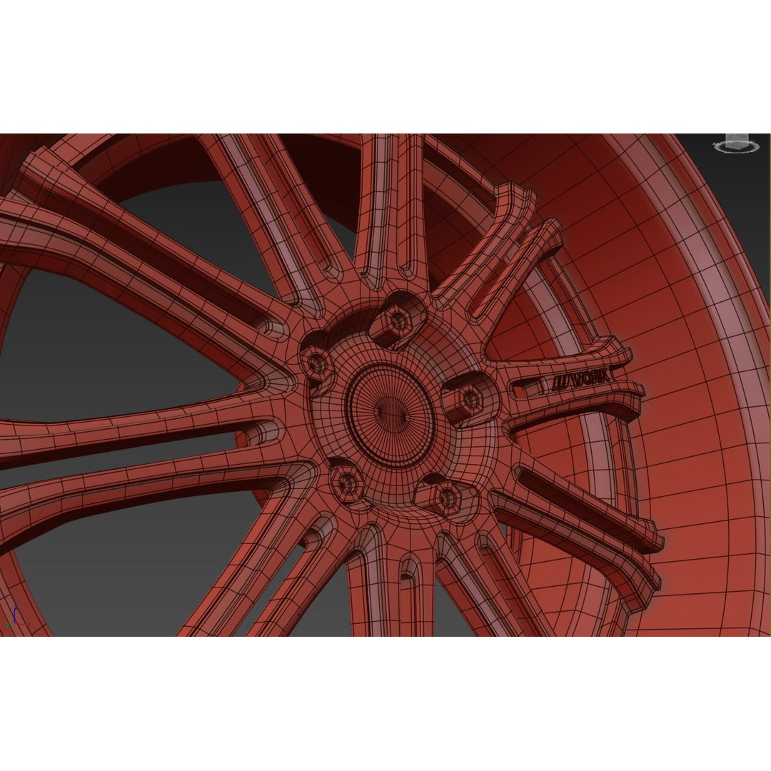 Work Varianza SC1 Wheel 3D Model – High Poly PBR Car Rim, FBX, OBJ - View 33