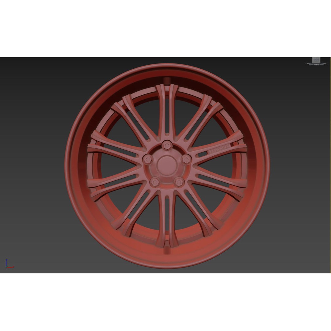 Work Varianza SC1 Wheel 3D Model – High Poly PBR Car Rim, FBX, OBJ - View 38