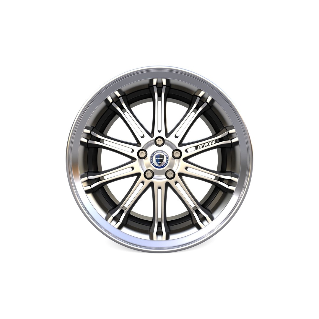 Work Varianza SC1 Wheel 3D Model – High Poly PBR Car Rim, FBX, OBJ - View 4