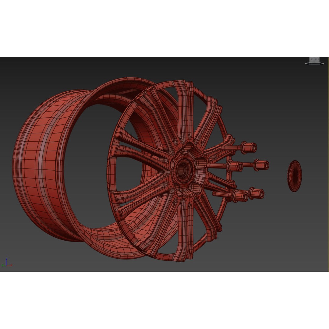Work Varianza SC1 Wheel 3D Model – High Poly PBR Car Rim, FBX, OBJ - View 45