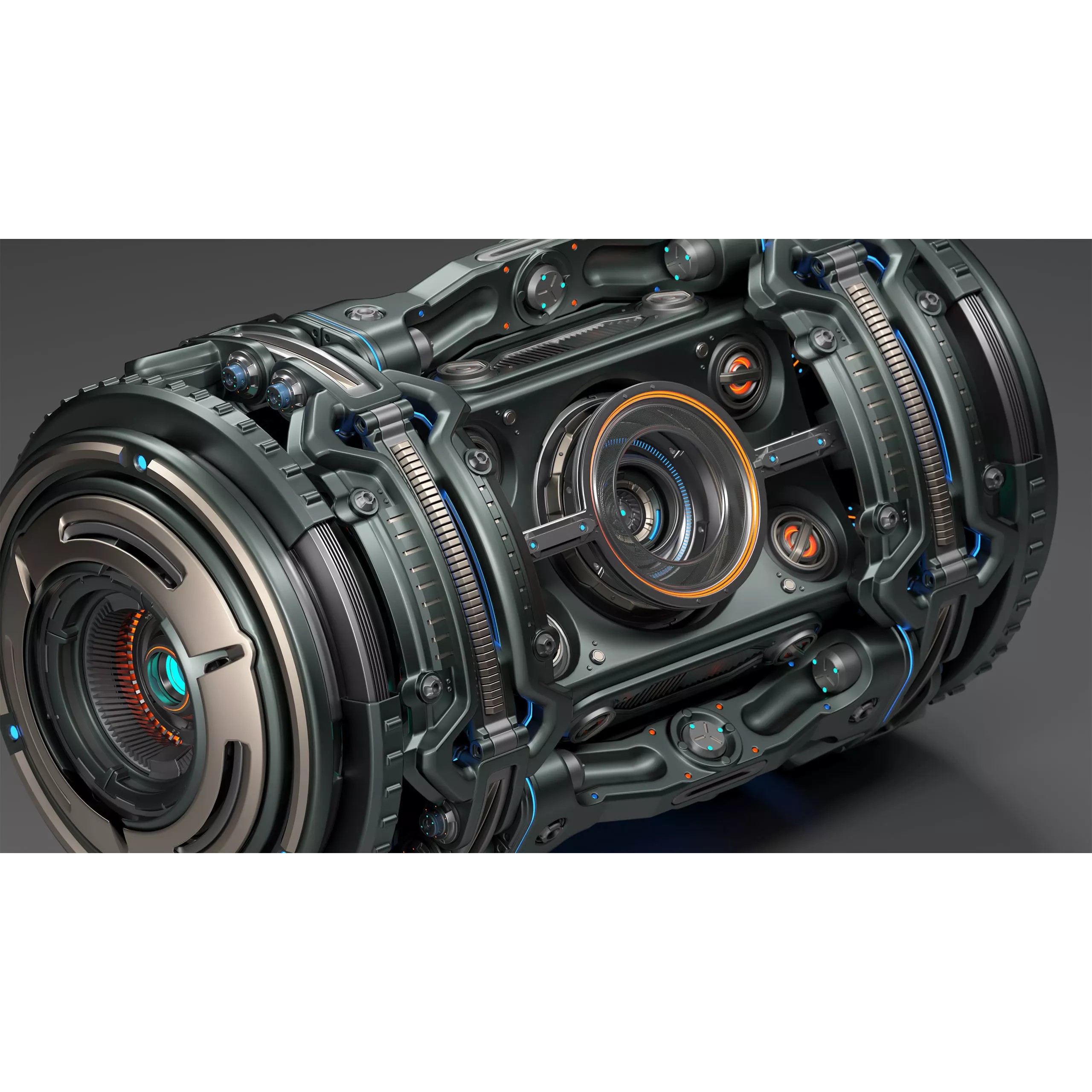 Sci-Fi Element Kitbash - Game-Ready 3D Model - View 2
