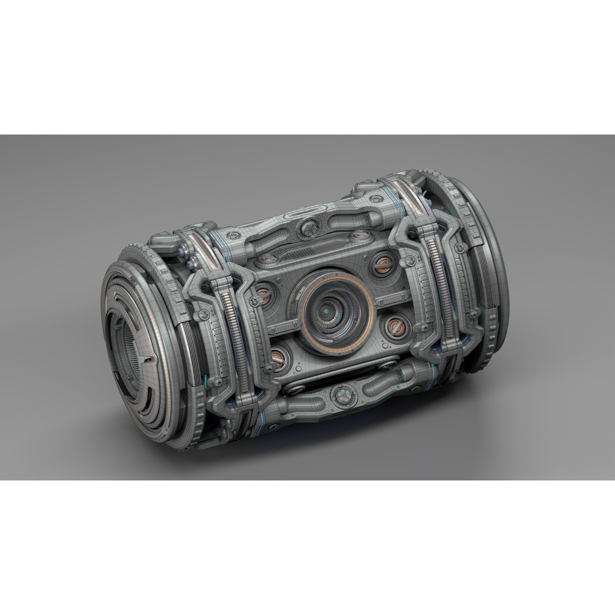 Sci-Fi Element Kitbash - Game-Ready 3D Model - View 4