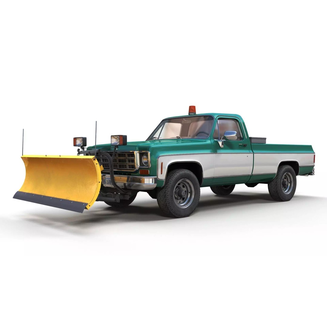 4x4 American Pickup Truck 3D Model – Low Poly Game Ready with PBR Textures - View 10