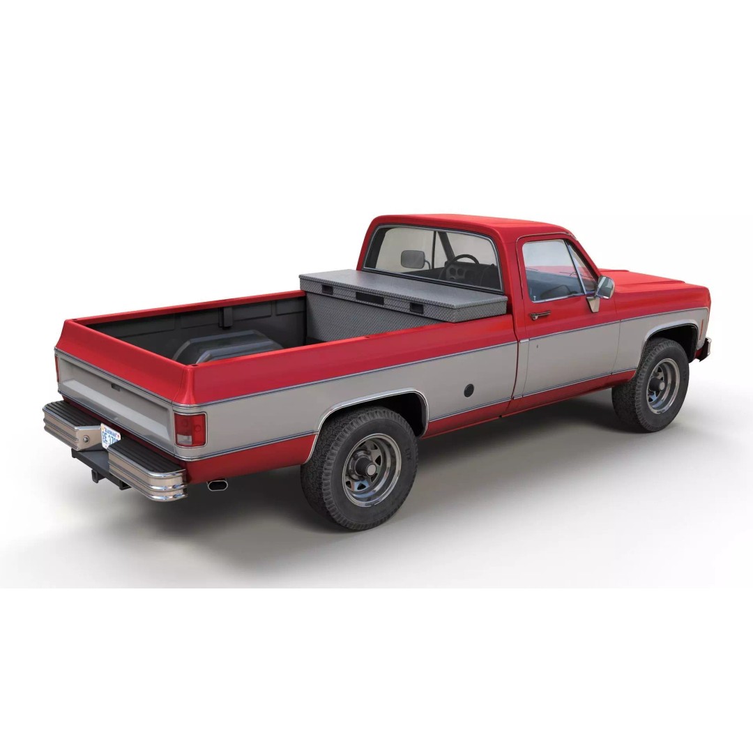 4x4 American Pickup Truck 3D Model – Low Poly Game Ready with PBR Textures - View 17